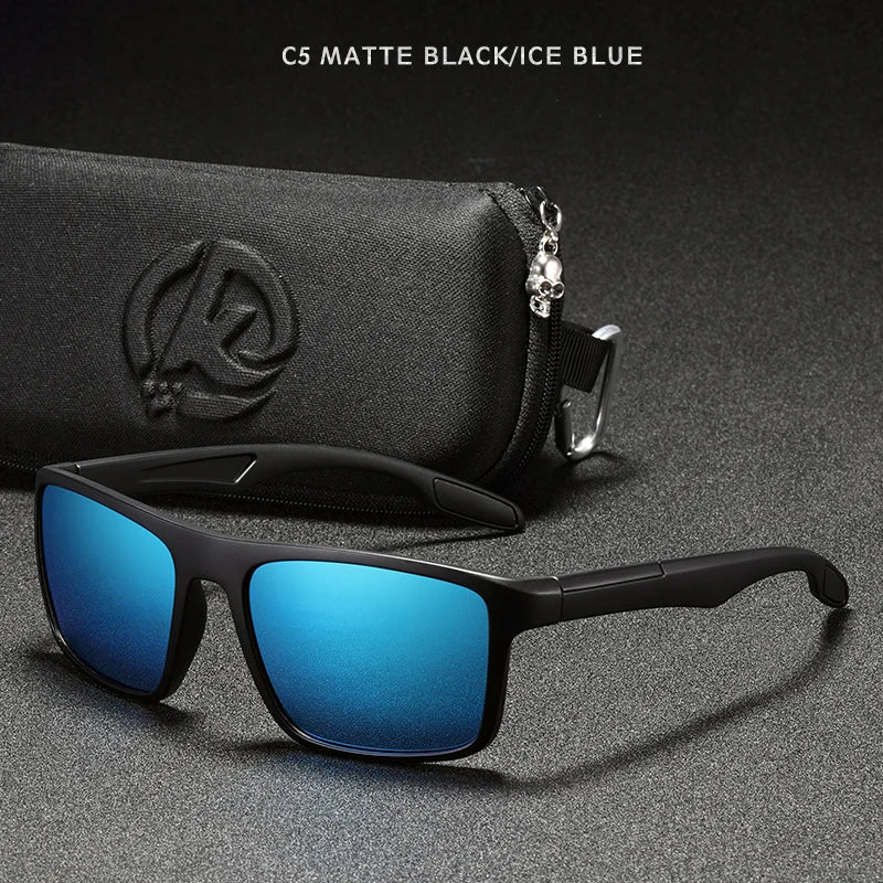 KDEAM Polarized Rectangular Outdoor Sports Sunglasses
