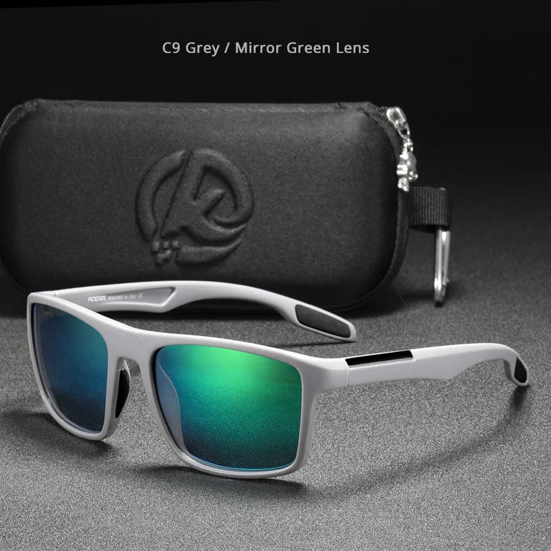 KDEAM Polarized Rectangular Outdoor Sports Sunglasses