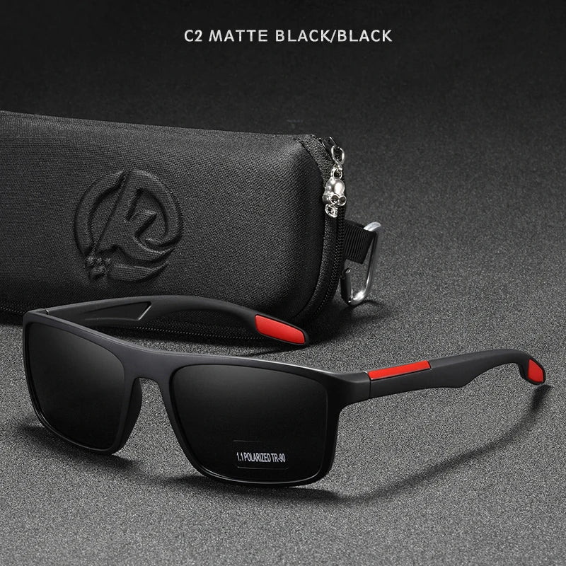 KDEAM Polarized Rectangular Outdoor Sports Sunglasses