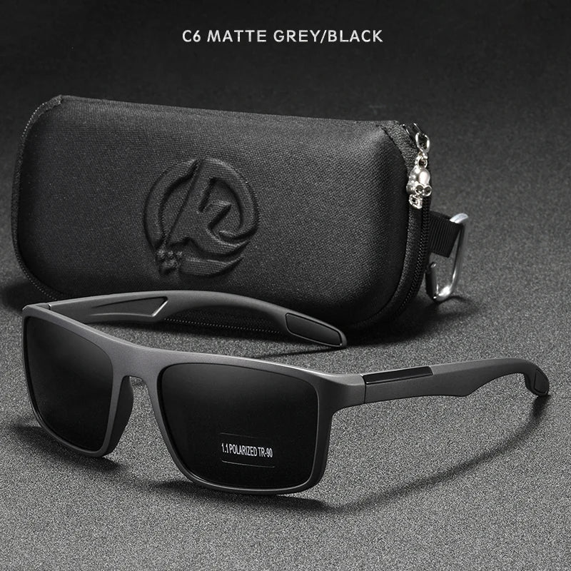 KDEAM Polarized Rectangular Outdoor Sports Sunglasses