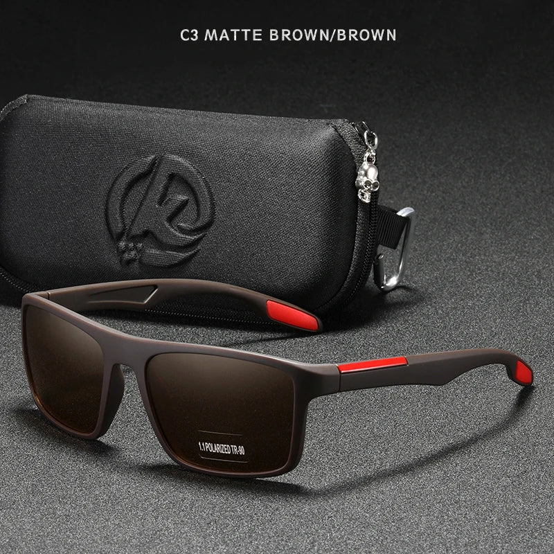 KDEAM Polarized Rectangular Outdoor Sports Sunglasses