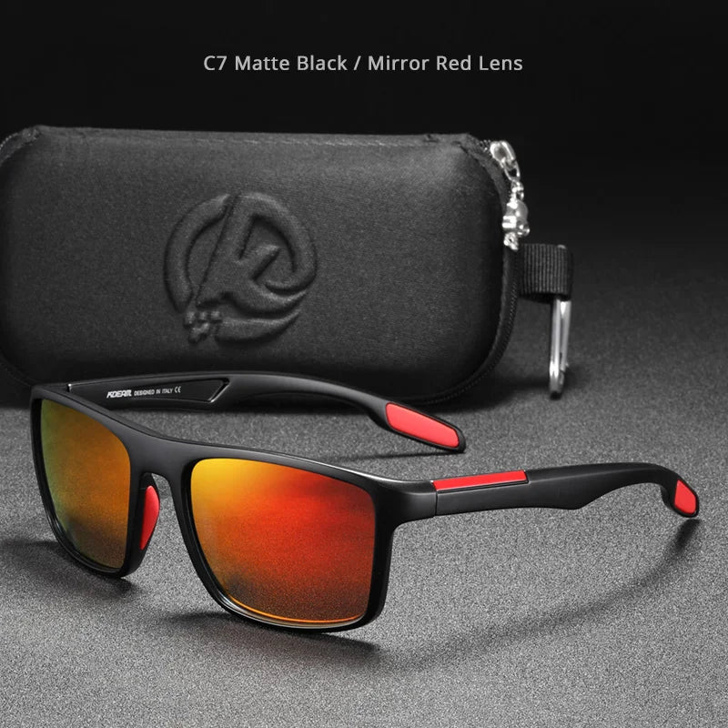 KDEAM Polarized Rectangular Outdoor Sports Sunglasses