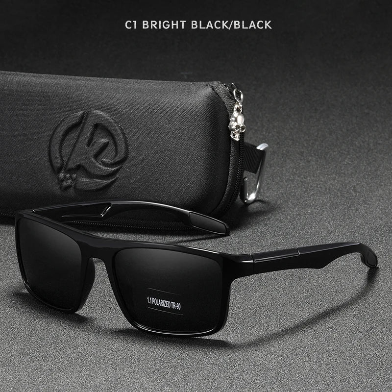 KDEAM Polarized Rectangular Outdoor Sports Sunglasses