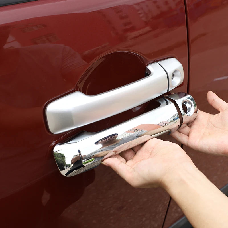 Car Door Handle Cover Trim – Toyota FJ Cruiser 2007-2021 - ABS Carbon Fiber/Silver/Matte Black