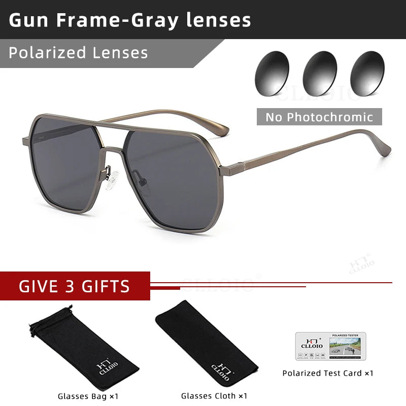 CLLOIO Anti-Glare Polarized Photochromic Sunglasses