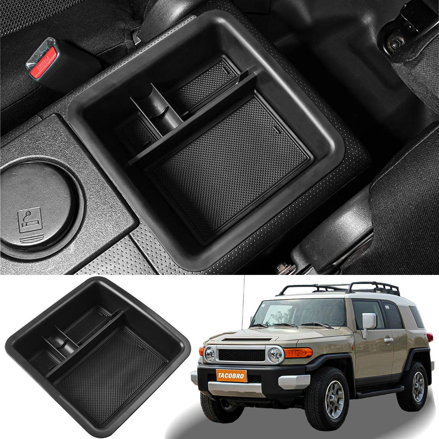 Center Console Organizer for Toyota FJ Cruiser 2007-2021 – ABS Storage Tray