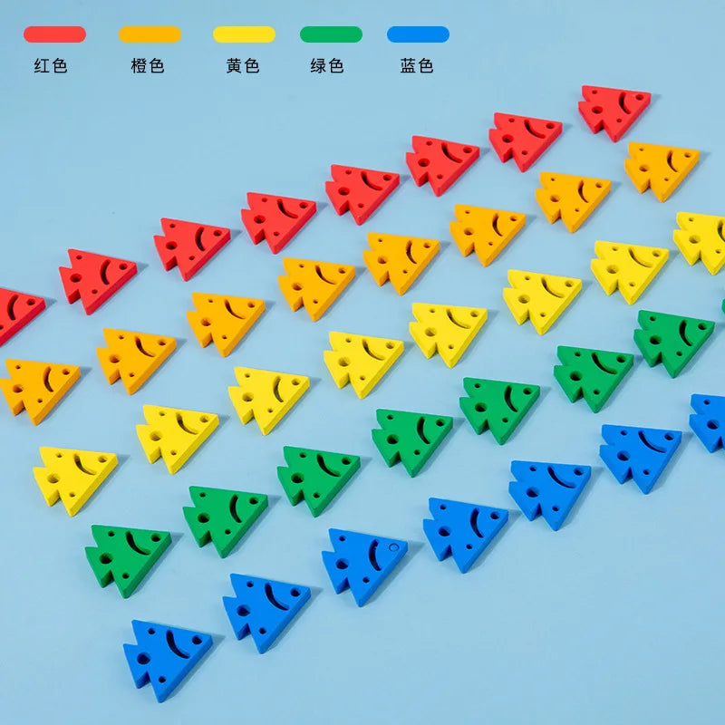 Montessori Wooden Educational Table Game – Color Battle & Directional Learning Toy