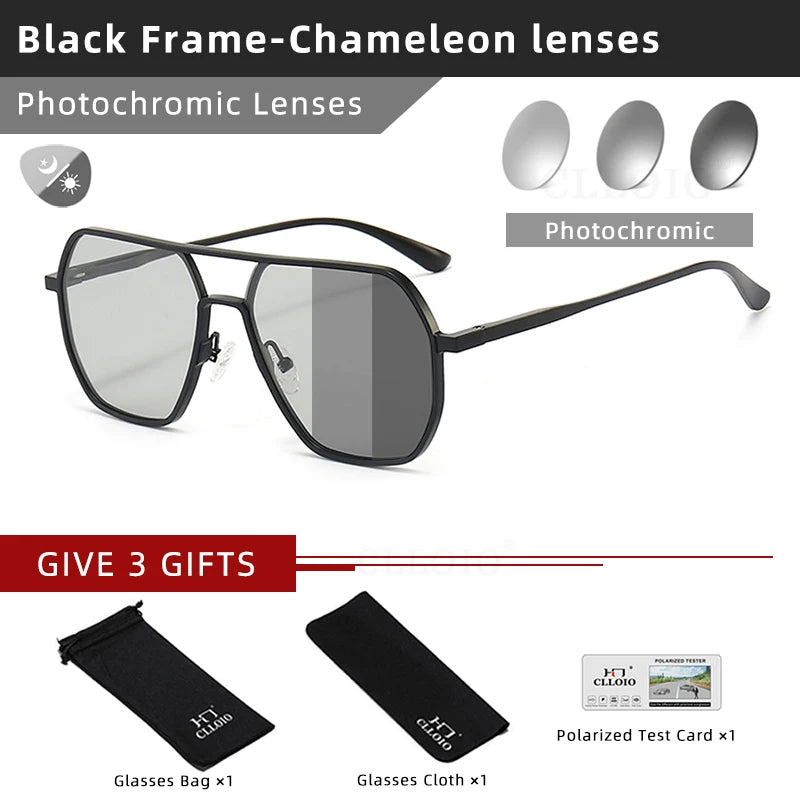 CLLOIO Anti-Glare Polarized Photochromic Sunglasses