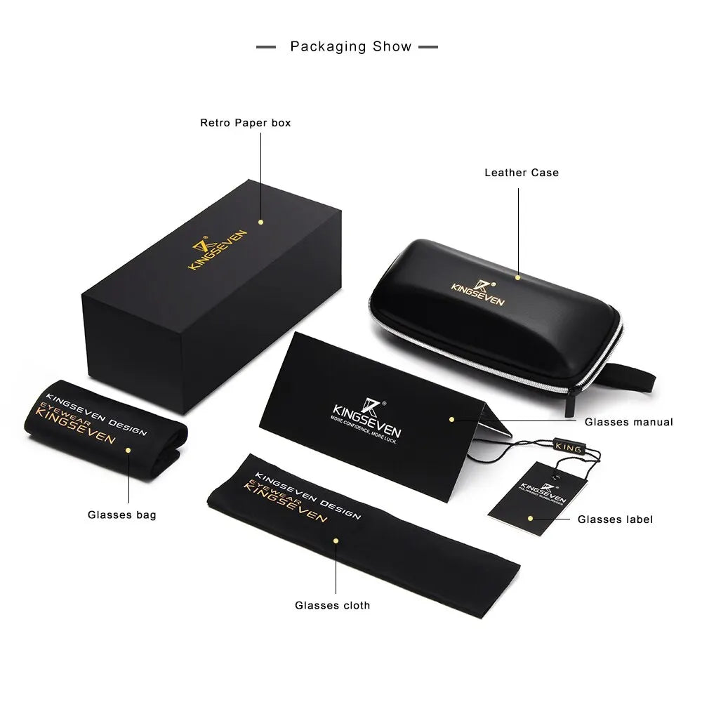 نظارات شمسية KINGSEVEN مستقطبة فوتوكرومية UV400 Chameleon Square