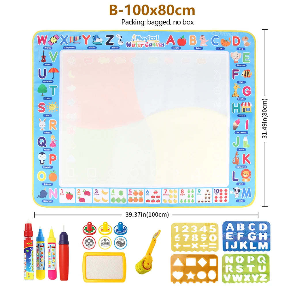 Magic Water Drawing Mat – Reusable Doodle & Montessori Painting Board for Kids