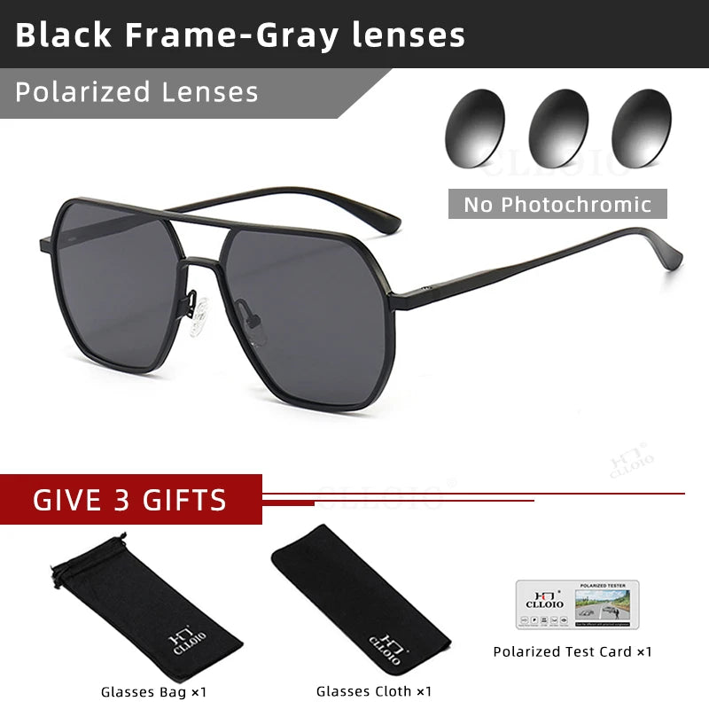 CLLOIO Anti-Glare Polarized Photochromic Sunglasses