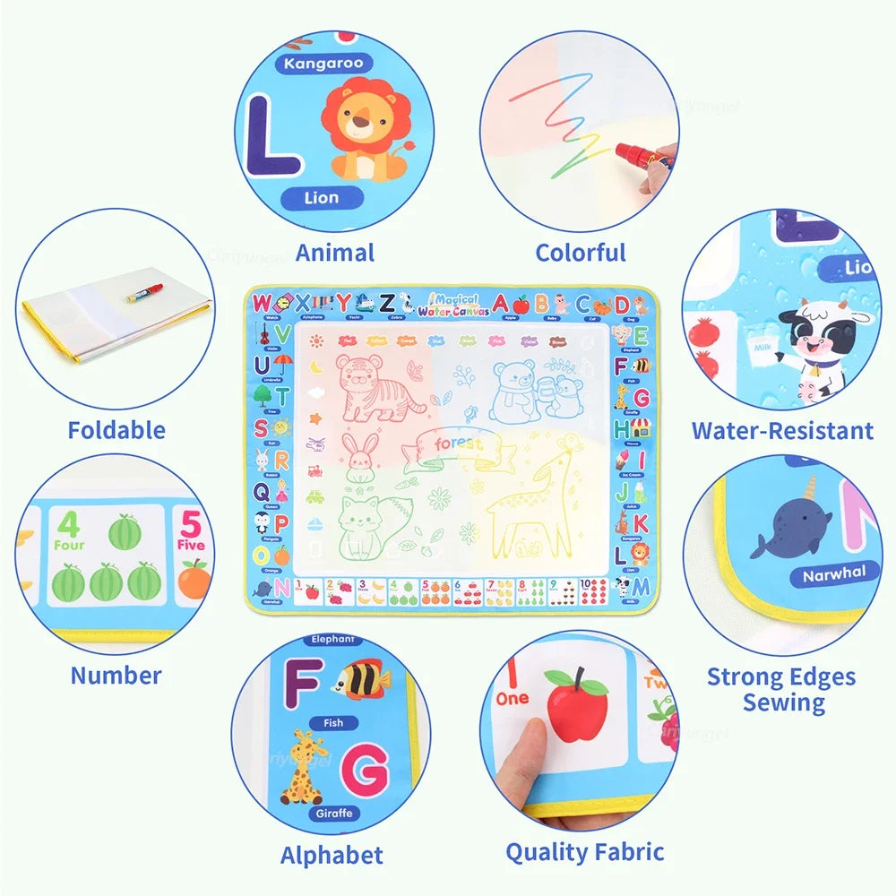 Magic Water Drawing Mat – Reusable Doodle & Montessori Painting Board for Kids