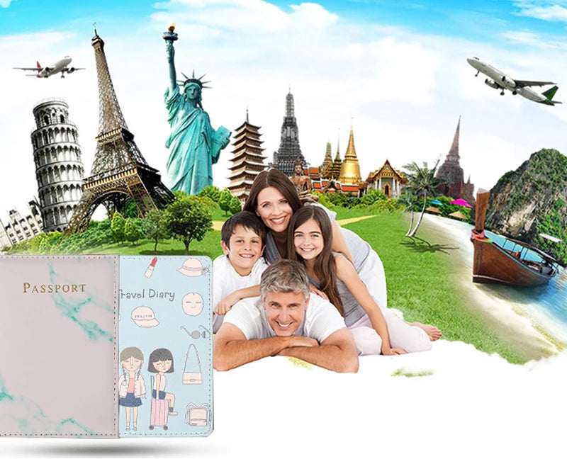 Men’s PU Leather Wallet – Travel Passport Holder, Card Case, and Business Cards Organizer