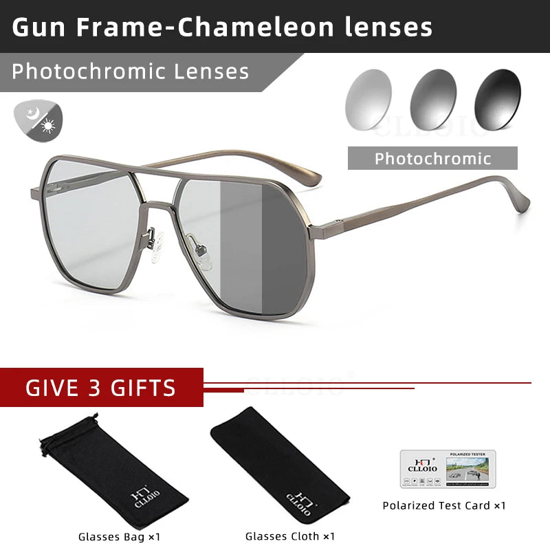 CLLOIO Anti-Glare Polarized Photochromic Sunglasses