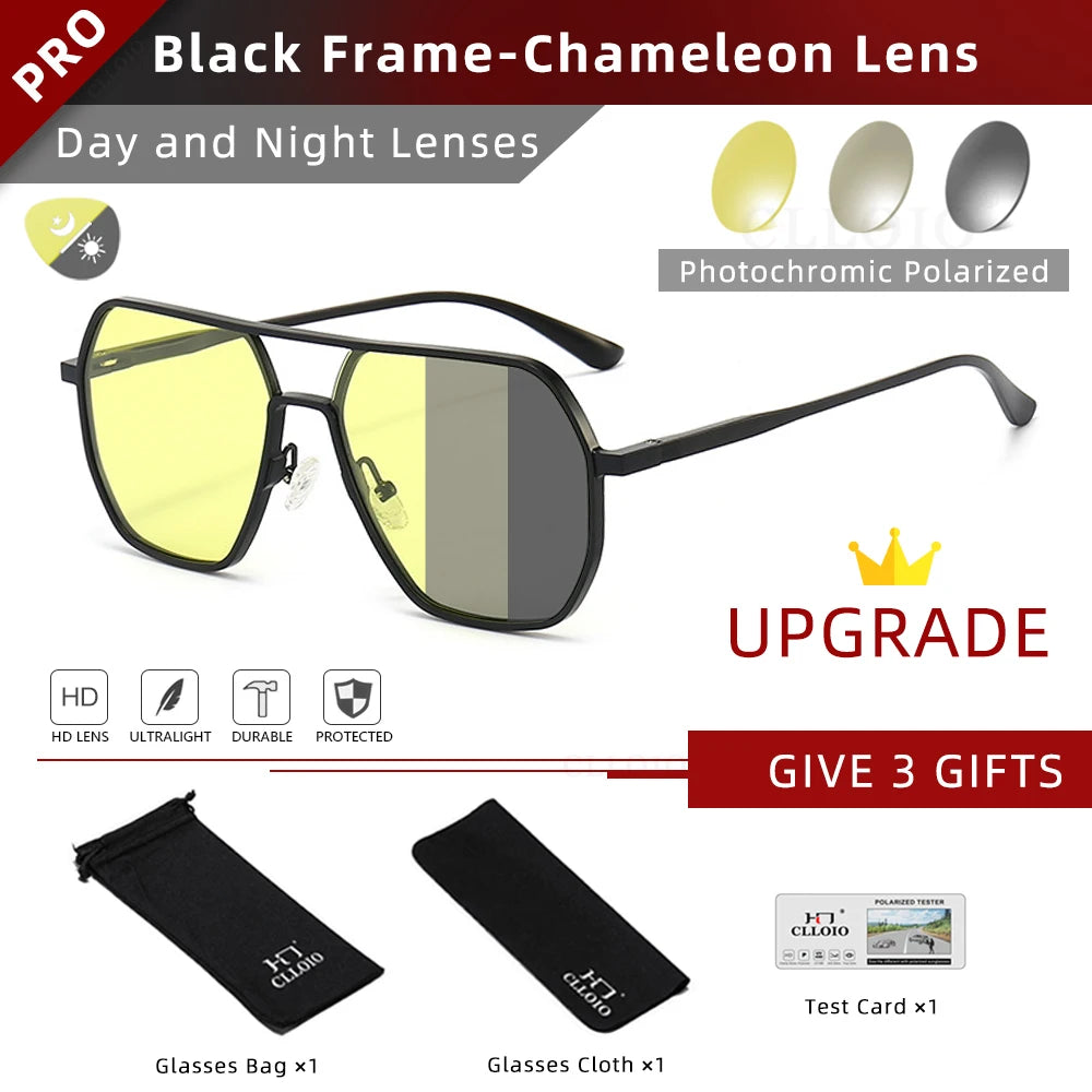CLLOIO Anti-Glare Polarized Photochromic Sunglasses