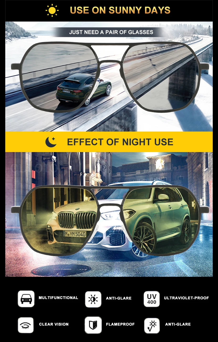 CLLOIO Anti-Glare Polarized Photochromic Sunglasses