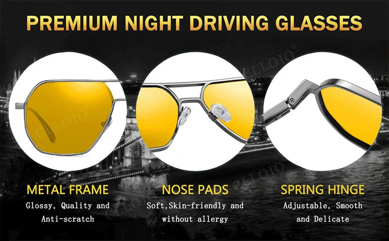 CLLOIO Anti-Glare Polarized Photochromic Sunglasses