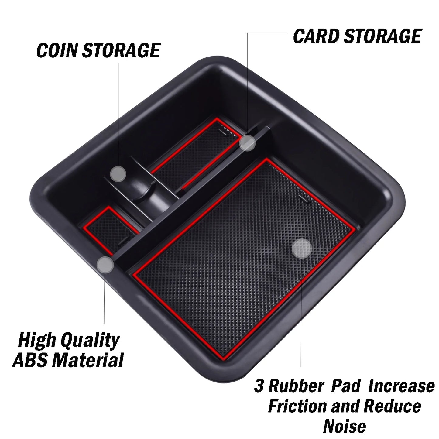 Center Console Organizer for Toyota FJ Cruiser 2007-2021 – ABS Storage Tray