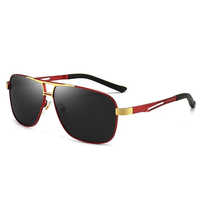 1-2PCS 2024 New Square Photochromic Polarized Sunglasses Men Change Color Sun Glasses Chameleon Anti-glare Driving Oculos De Sol