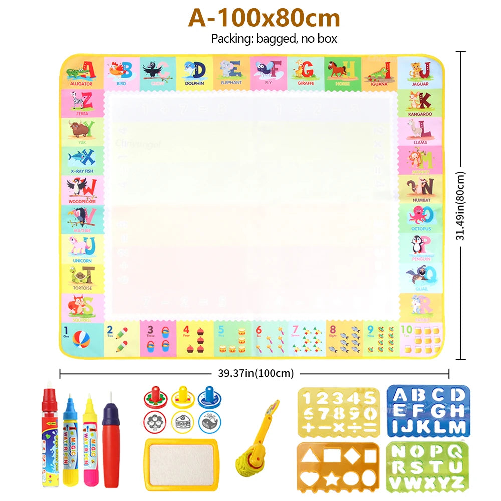 Magic Water Drawing Mat – Reusable Doodle & Montessori Painting Board for Kids