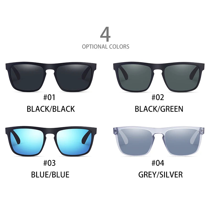 Vintage Square Polarized Sunglasses Men Women UV400