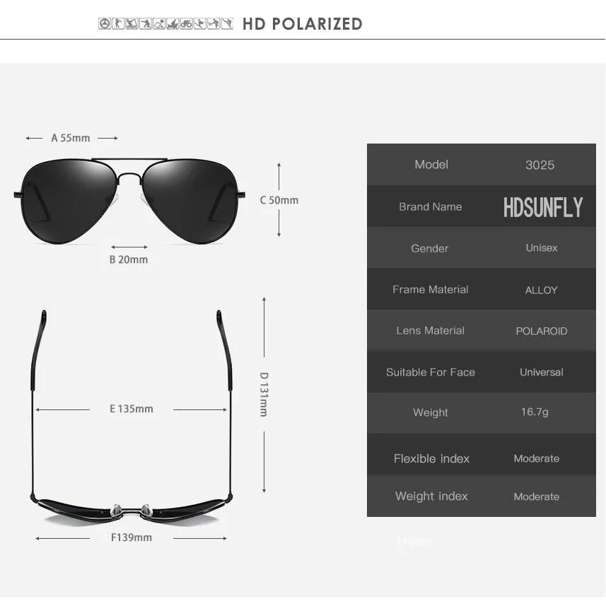 Aviation Polarized UV400 Sunglasses