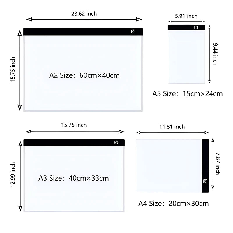 A5 3-Level Dimmable LED Drawing Copy Board – Creative Educational Toy for Kids