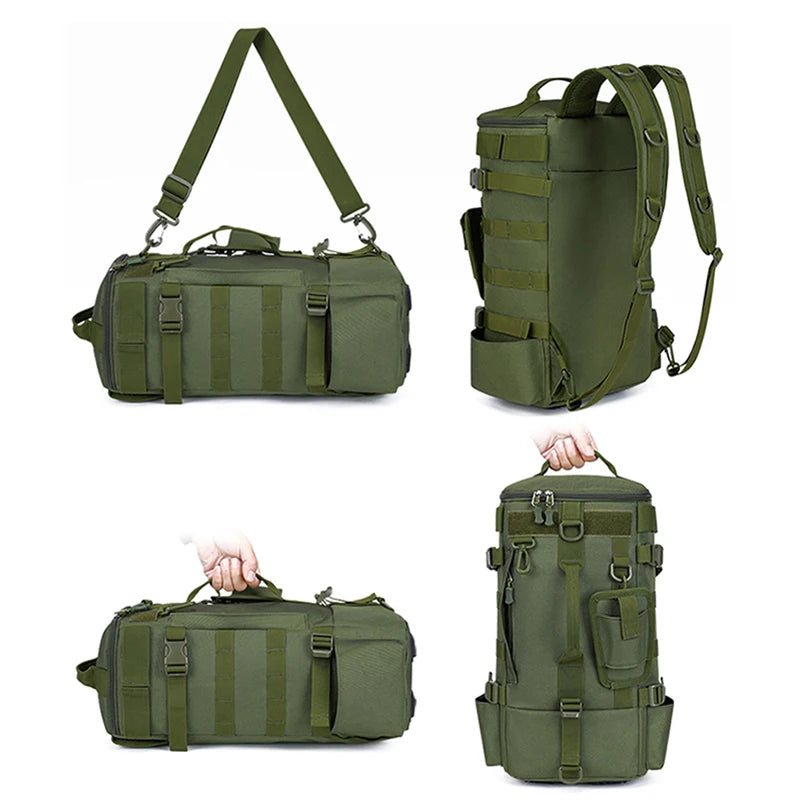 Tactical Fishing Backpack with Rod Holders – Outdoor Tackle Bag