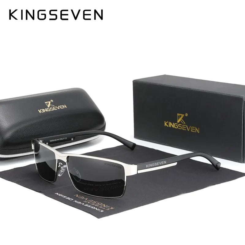 نظارات شمسية KINGSEVEN مستقطبة فوتوكرومية UV400 Chameleon Square