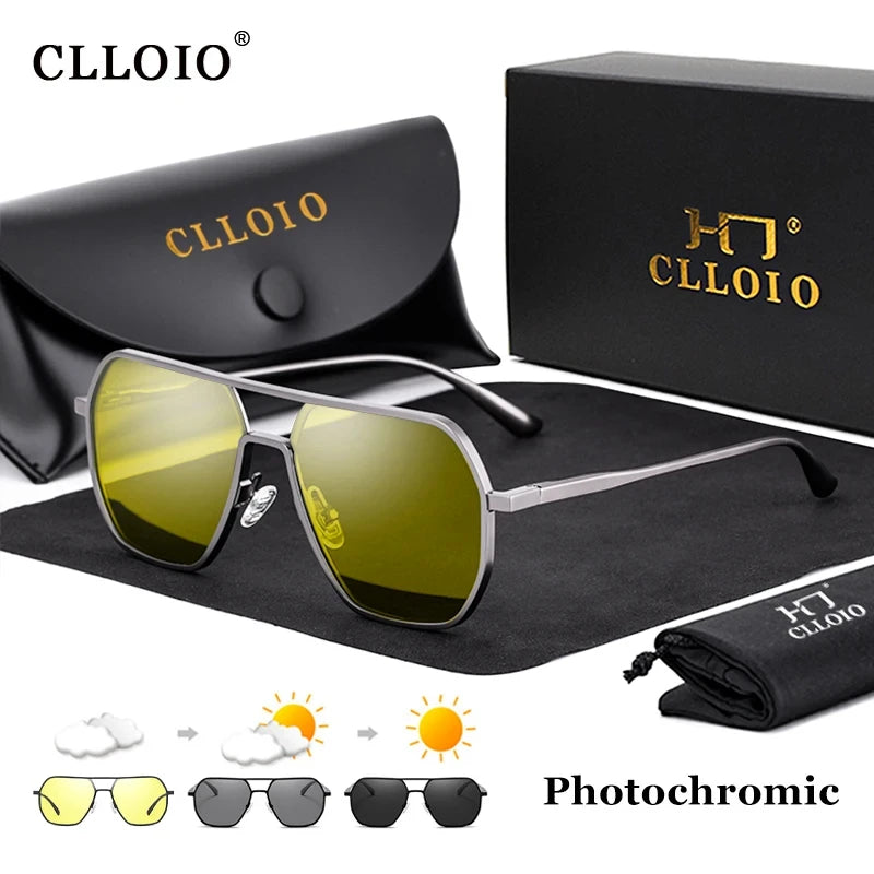 CLLOIO Anti-Glare Polarized Photochromic Sunglasses