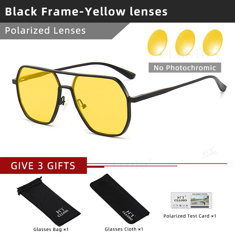 CLLOIO Anti-Glare Polarized Photochromic Sunglasses