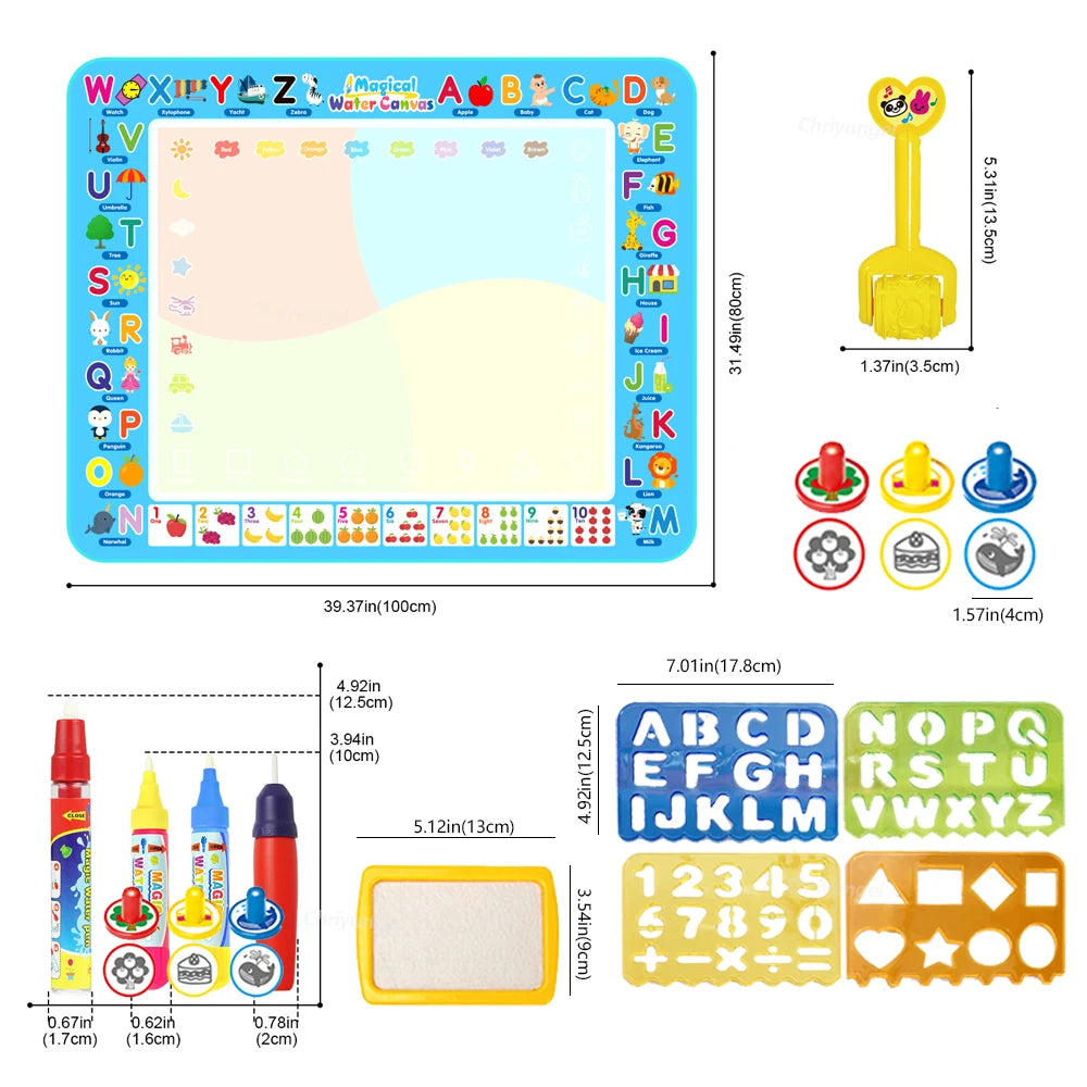 Magic Water Drawing Mat – Reusable Doodle & Montessori Painting Board for Kids