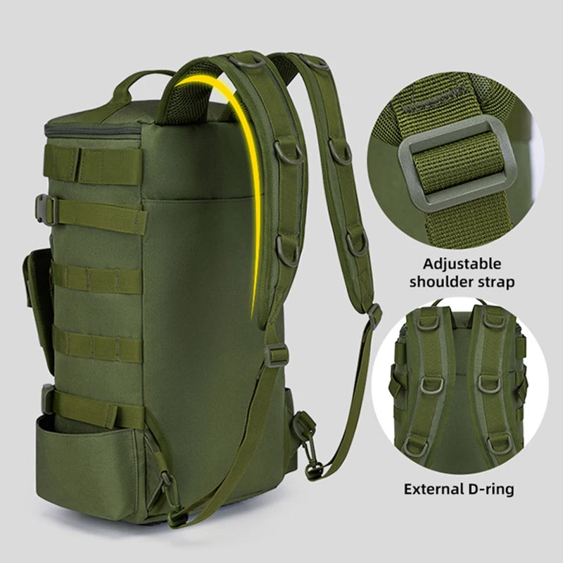 Tactical Fishing Backpack with Rod Holders – Outdoor Tackle Bag