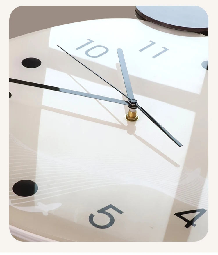 Stone-Inspired Modern Wall Clock – Light Luxury Living Room & Restaurant High-End Decoration
