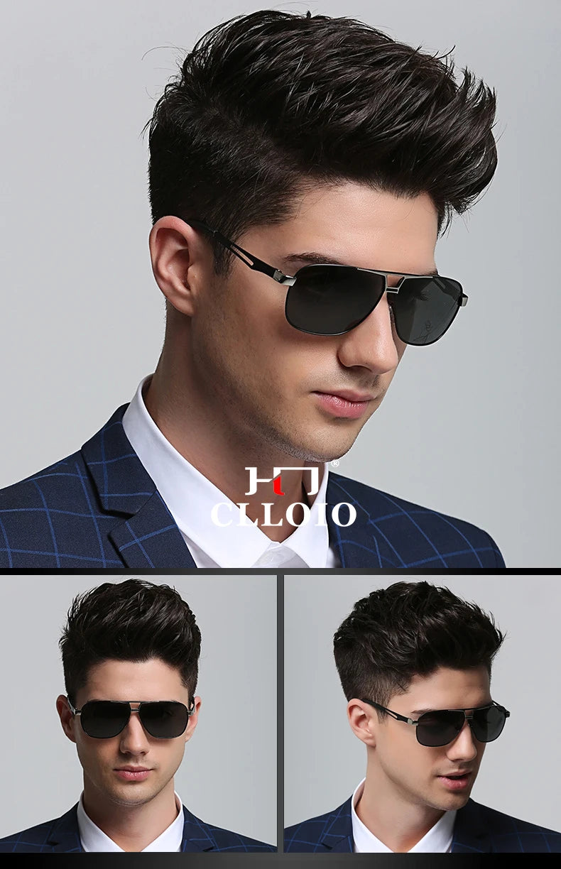 1-2PCS 2024 New Square Photochromic Polarized Sunglasses Men Change Color Sun Glasses Chameleon Anti-glare Driving Oculos De Sol