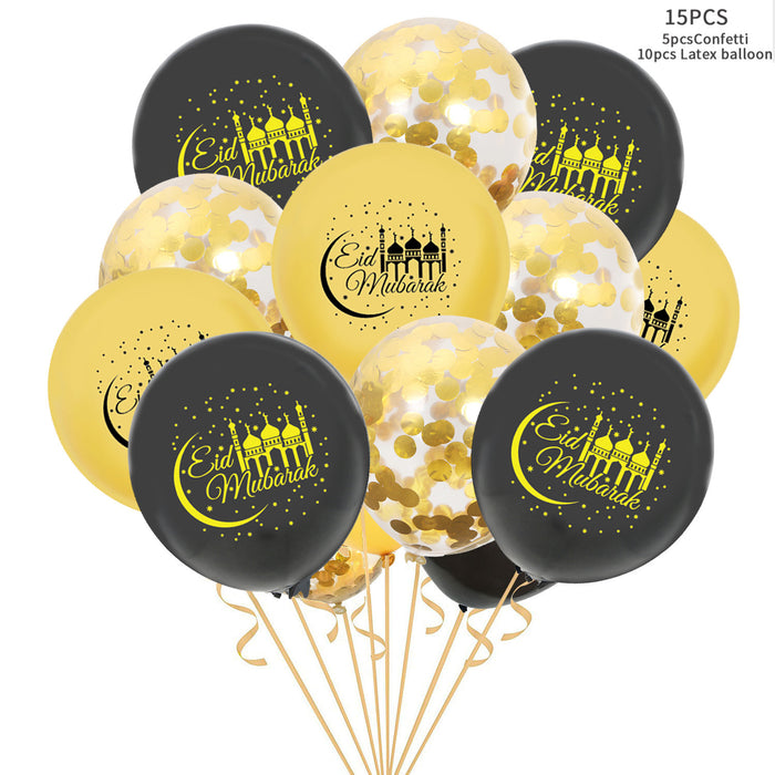 Eid Mubarak Latex Balloon for Decoration Festival Party Supplies