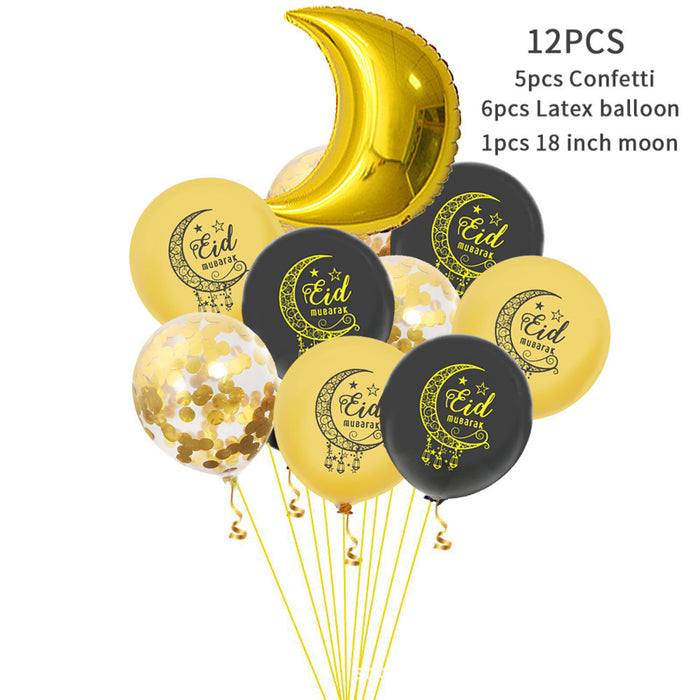 Eid Mubarak Latex Balloon for Decoration Festival Party Supplies