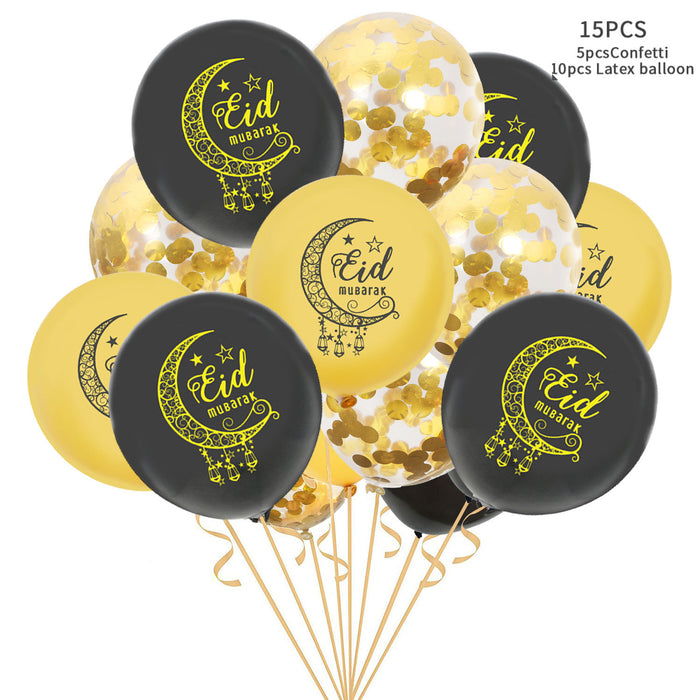 Eid Mubarak Latex Balloon for Decoration Festival Party Supplies