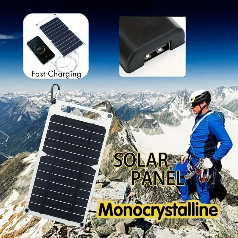 لوحة طاقة شمسية محمولة بقوة 35 واط من Sunpower - شاحن شمسي 5 فولت USB لبنك الطاقة