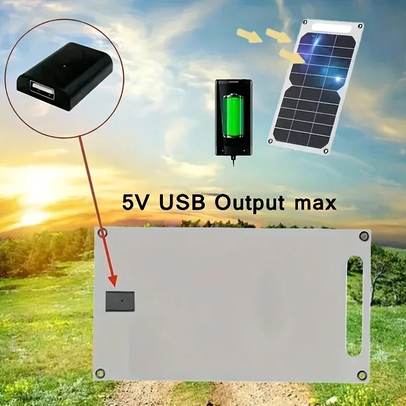 لوحة طاقة شمسية محمولة بقوة 35 واط من Sunpower - شاحن شمسي 5 فولت USB لبنك الطاقة
