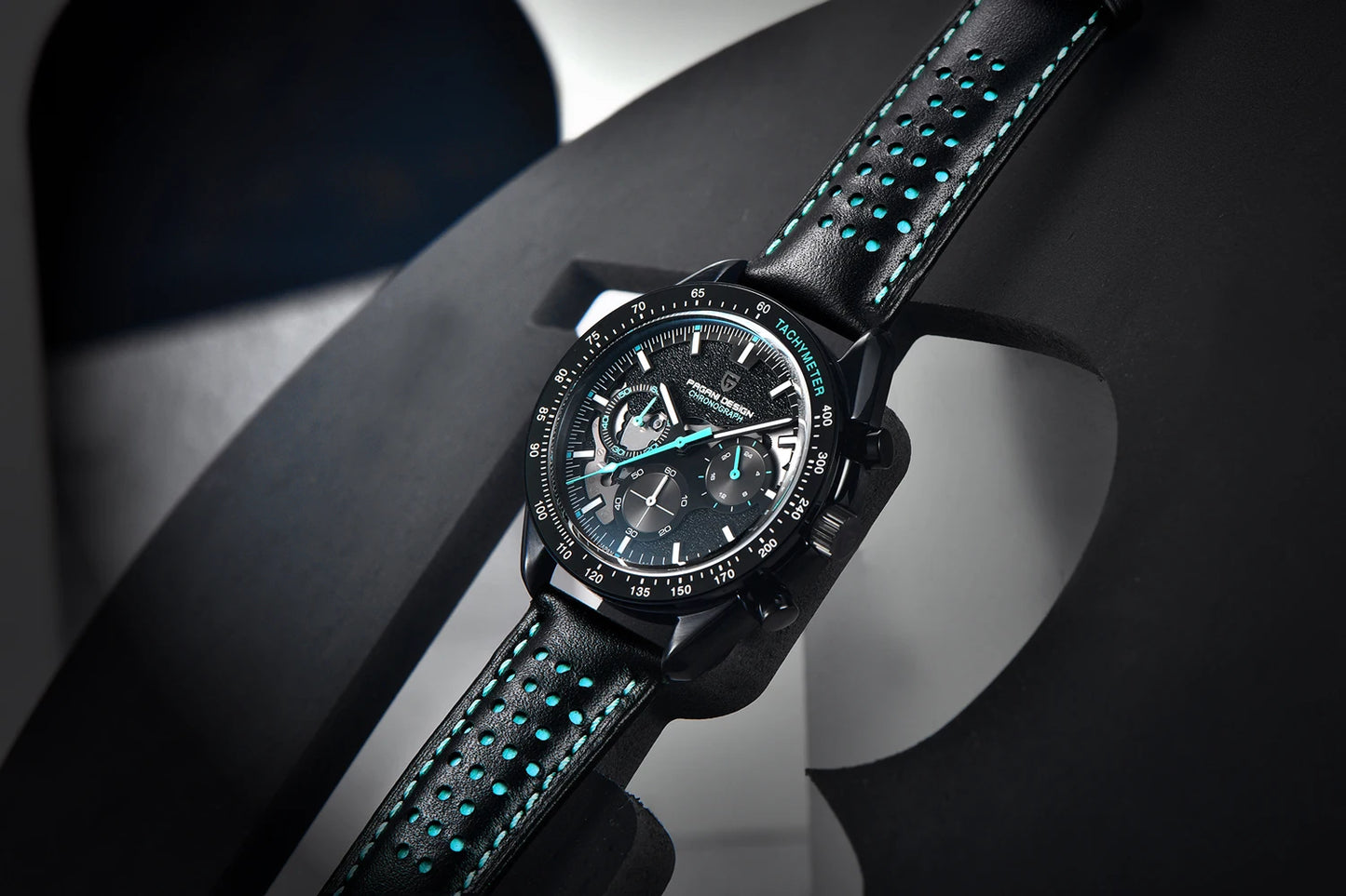 PAGANI DESIGN 1701 Moon Men’s Luxury Quartz Chronograph Watch – Waterproof AR Sapphire Mirror