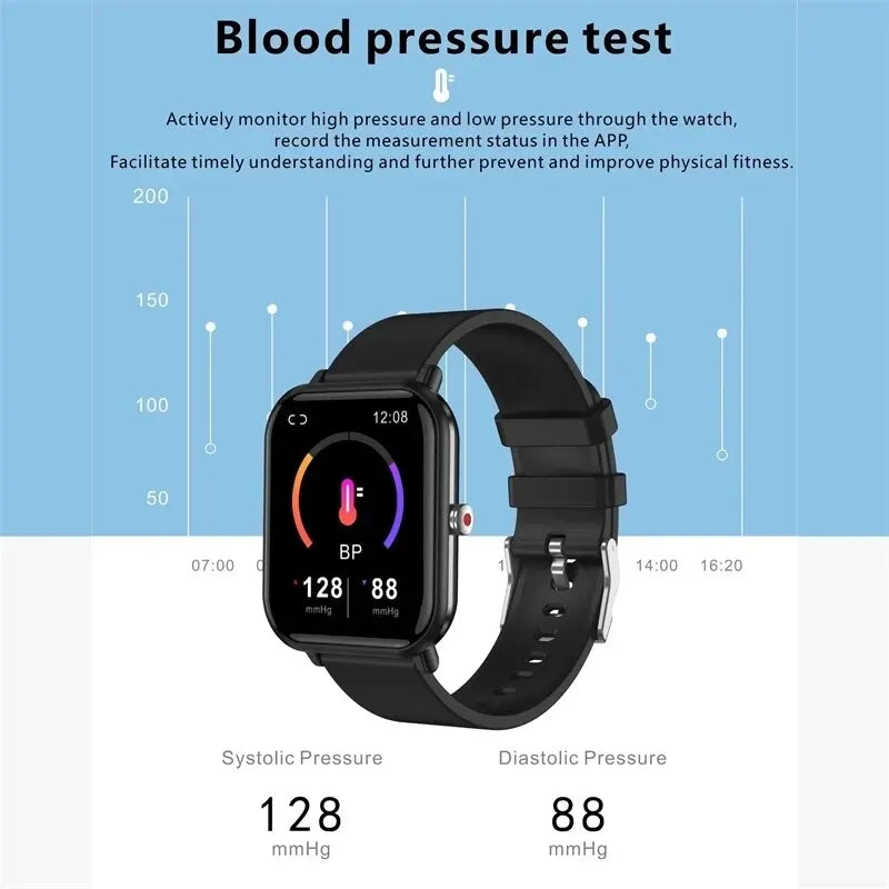 LIGE 2024 Smart Watch – Full Touch Screen Sports Fitness Watch, IP67 Waterproof, Bluetooth, Android & iOS Compatibility