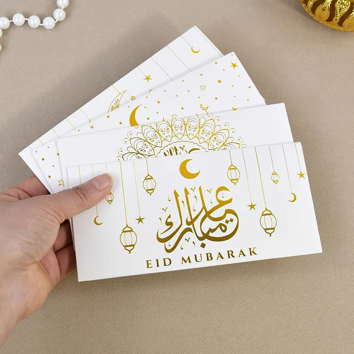 9Pcs Eid Mubarak Envelopes Money Gift Card Bags 2025 Islamic Muslim Party Supplies Ramadan Decoration Eid Al-fitr Invitation