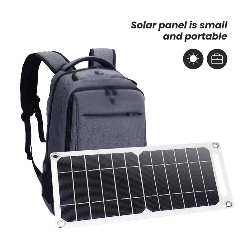 لوحة طاقة شمسية محمولة بقوة 35 واط من Sunpower - شاحن شمسي 5 فولت USB لبنك الطاقة