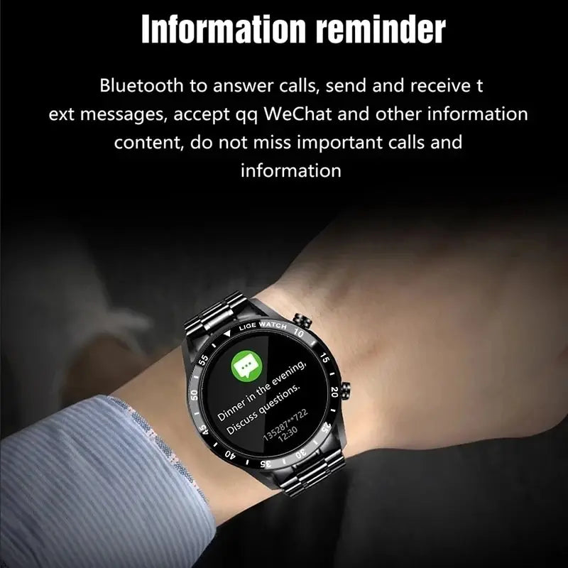 LIGE 2025 Smartwatch, 1.3" OLED Screen, Fitness Tracker, Bluetooth, Waterproof, Compatible with Android & iOS