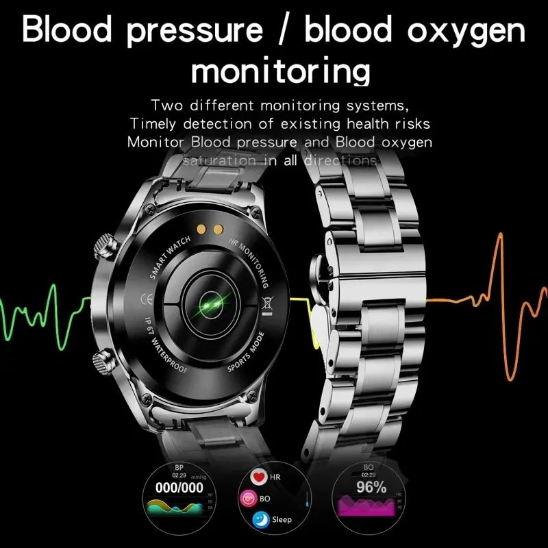 LIGE 2025 Smartwatch, 1.3" OLED Screen, Fitness Tracker, Bluetooth, Waterproof, Compatible with Android & iOS