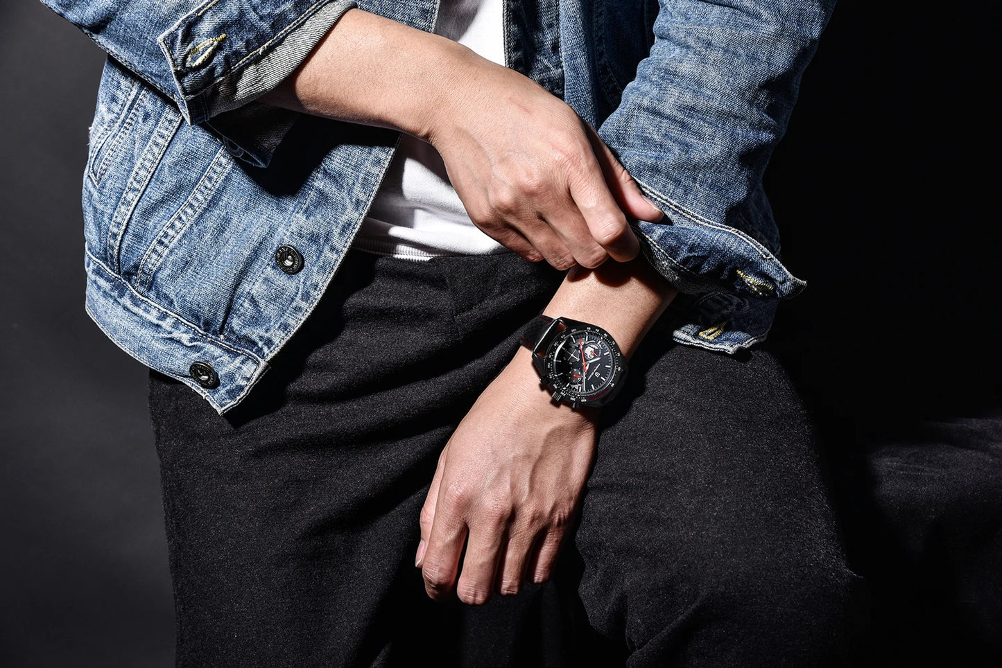 PAGANI DESIGN 1701 Moon Men’s Luxury Quartz Chronograph Watch – Waterproof AR Sapphire Mirror