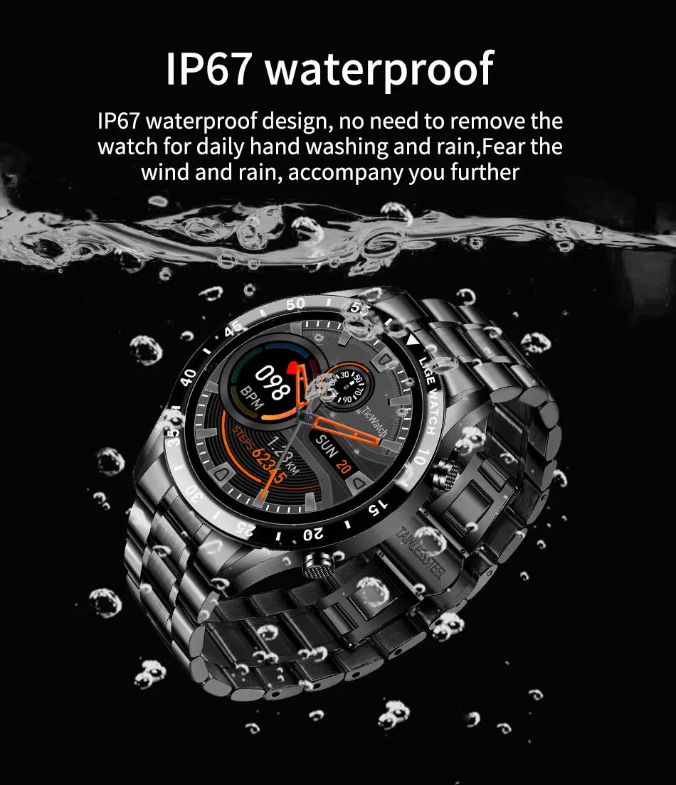 LIGE 2025 Smartwatch, 1.3" OLED Screen, Fitness Tracker, Bluetooth, Waterproof, Compatible with Android & iOS