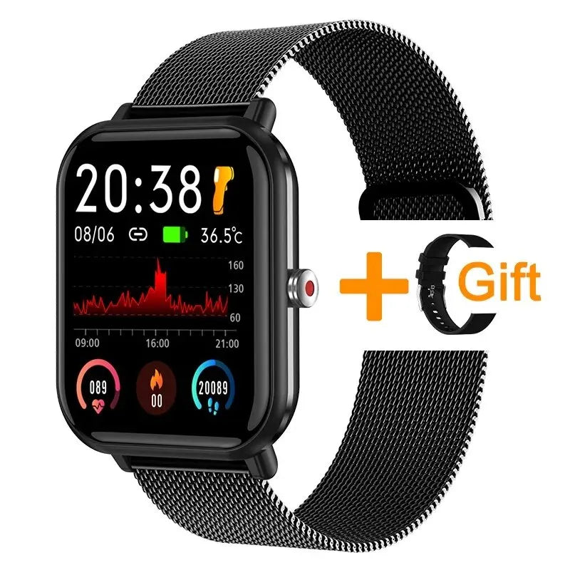 LIGE 2024 Smart Watch – Full Touch Screen Sports Fitness Watch, IP67 Waterproof, Bluetooth, Android & iOS Compatibility